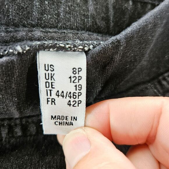 Denim & Company Womens Pants Black Size 8P Cotton Blend Pullon Stretch Pockets - Picture 7 of 12